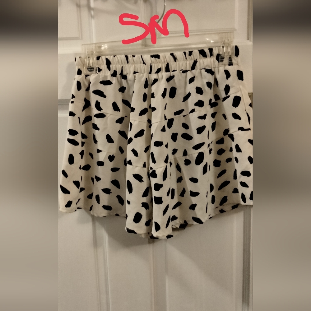 Umgee Black and White Print Skirt